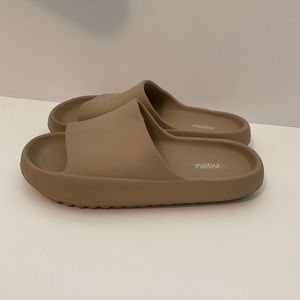 Mad Love Tan Sandals Slides Shoes